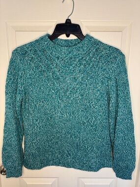 NWT Sonoma Teal Marled Cowl Neck Sweater